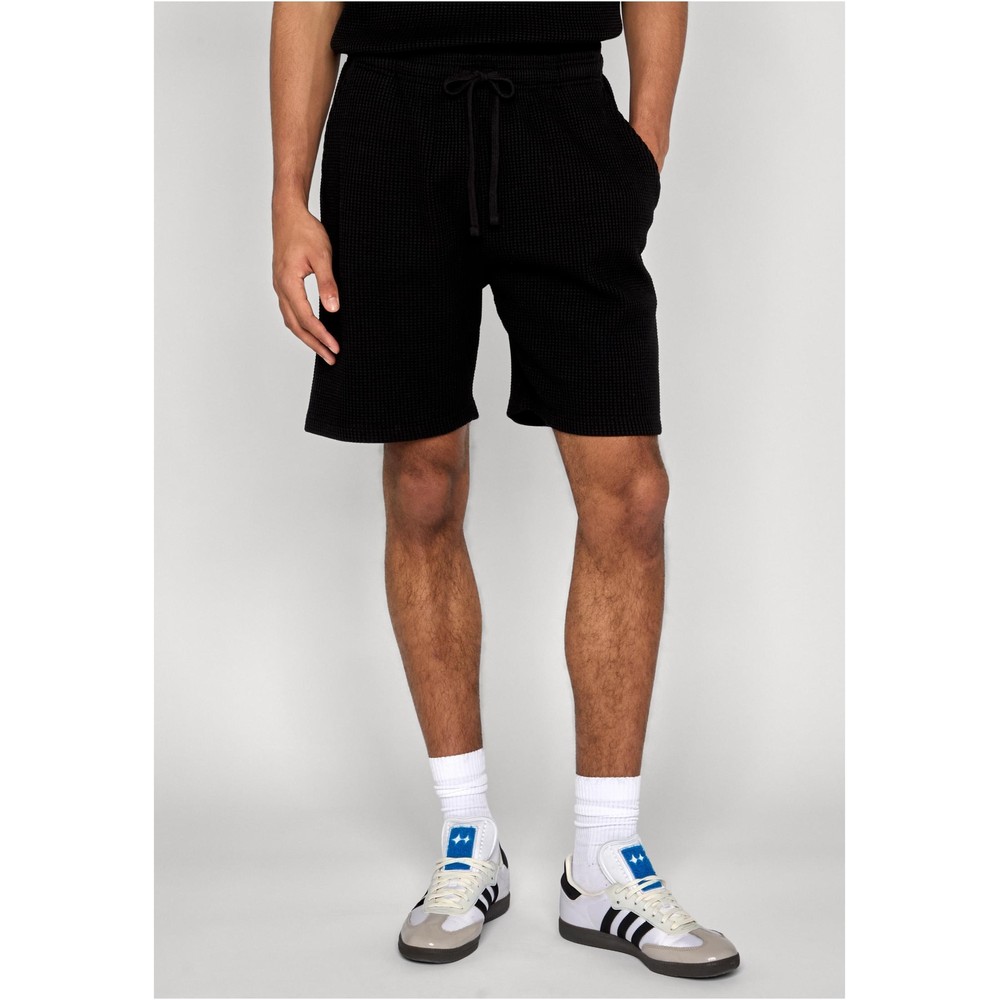 Urban Classics - Thermal Waffle Shorts - Black